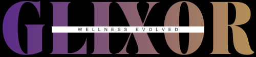 Glixor logo with 'Wellness Evolved' tagline on a black background